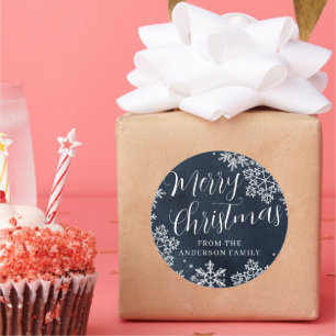 Pegatinas de copo de nieve de Navidad personalizad