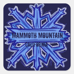 Pegatinas de copos de nieve de Mammoth Mountain