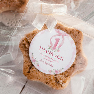 Pegatinas de Coquette Labs de Bows Rosados Cumplea