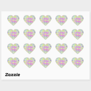 Pegatinas de corazón abstracto de Pascua - Cumplea