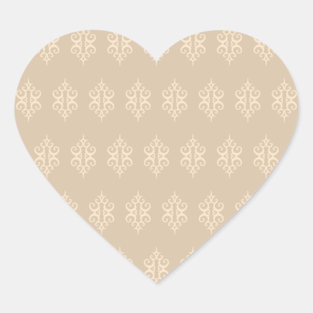 Pegatinas de Corazón de Boda de Encaje Vintage (Anverso)