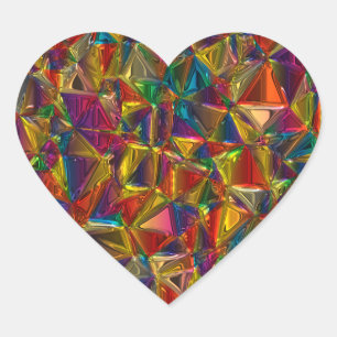 pegatinas de corazón de cristal