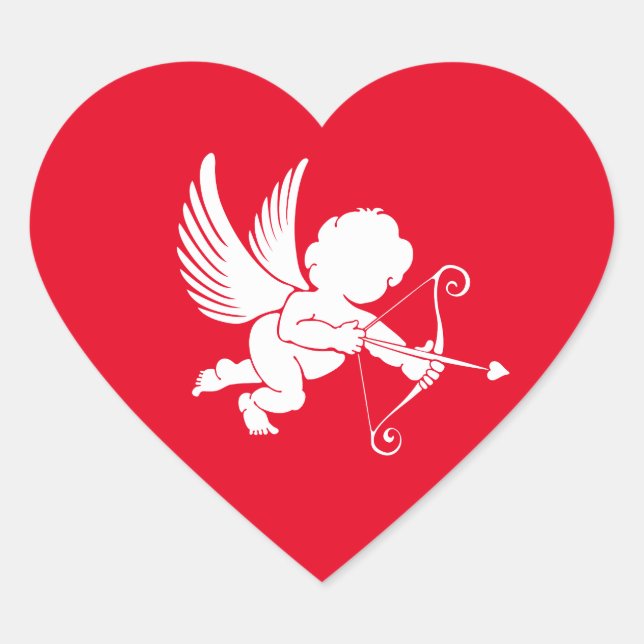 Pegatinas de corazón de Cupido (Anverso)