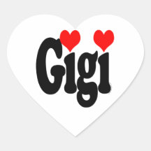 Pegatinas de corazón de Gigi
