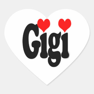Pegatinas de corazón de Gigi