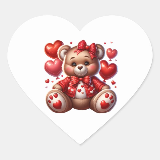 Pegatinas de corazón de San Valentín (Anverso)