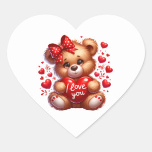 Pegatinas de Corazón de San Valentín