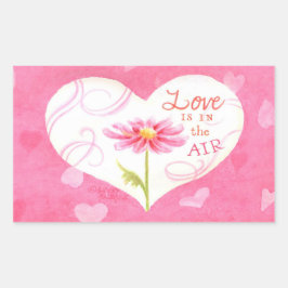 Pegatinas de Corazón El Amor está en el Aire