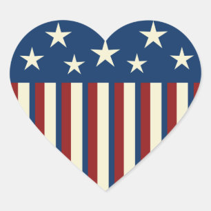 Pegatinas de Corazón Patriótico