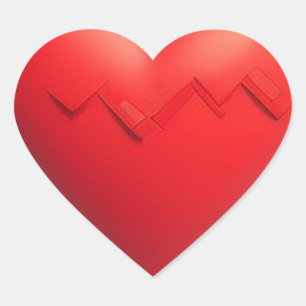 Pegatinas de corazón rojo que captan la vista