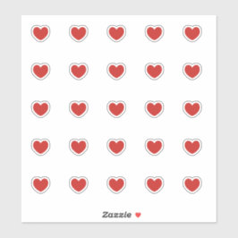 Pegatinas de corazón rojos