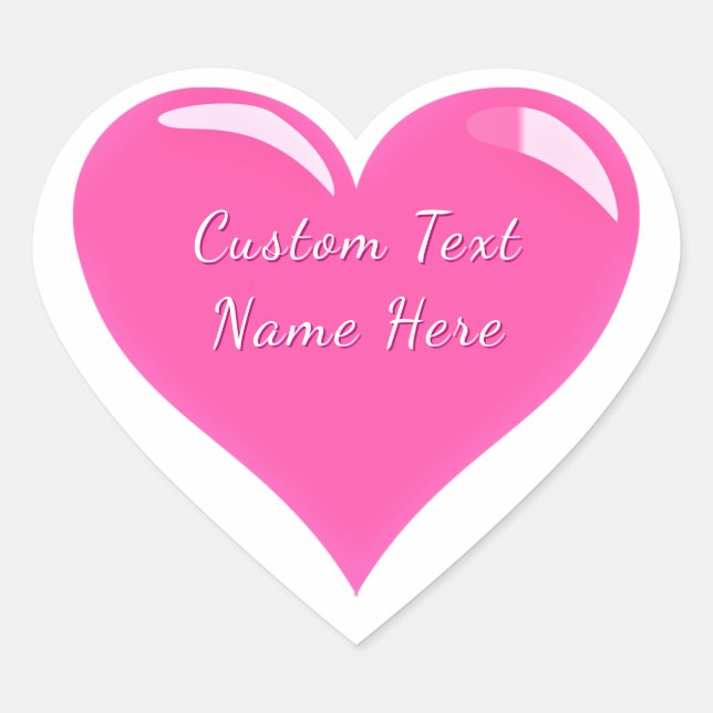 Pegatinas de corazón rosa regalo romántico persona (Anverso)