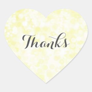 Pegatinas de corazón simple amarillo personalizado