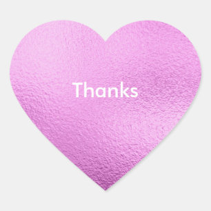 Pegatinas de corazón simple rosado personalizado, 