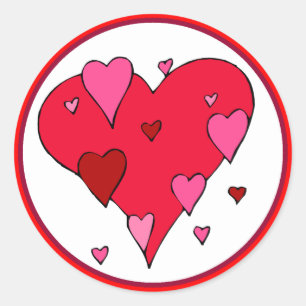 Pegatinas de corazones brillantes