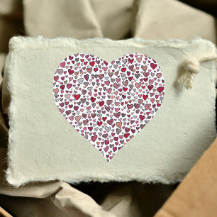 pegatinas de corazones de amor multicolores el día