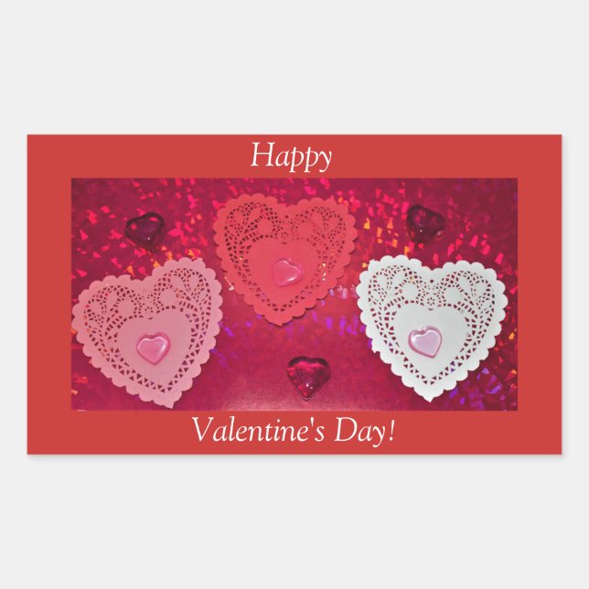 Pegatinas de Corazones de San Valentín (Anverso)