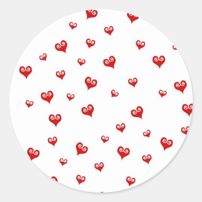 Pegatinas de corazones rojos (Anverso)