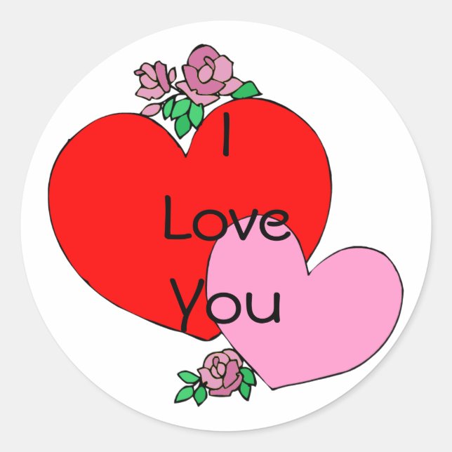 Pegatinas de Corazones y Flores (Anverso)