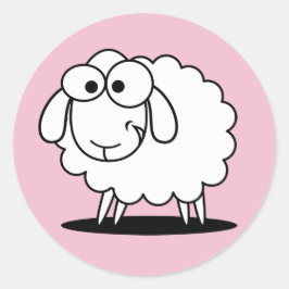 Pegatinas de cordero rosado para bebé