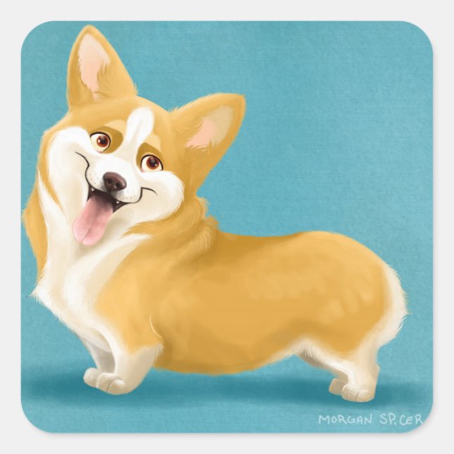 Pegatinas de Corgi (Anverso)