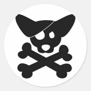 Pegatinas de Corgi Skull y Crossbone
