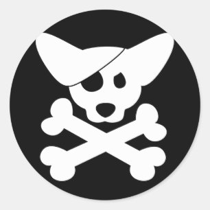 Pegatinas de Corgi Skull y Crossbone