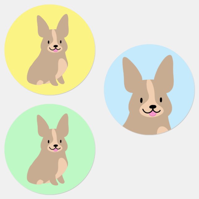 Pegatinas de corgi súper cutos (Grupo)