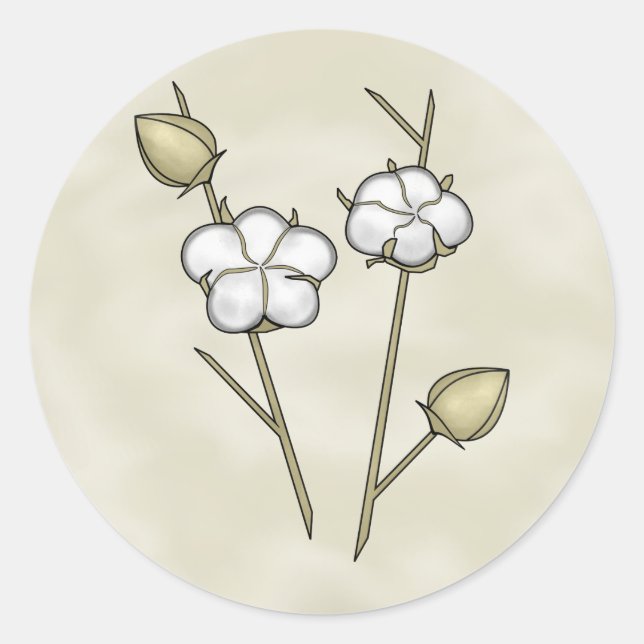 Pegatinas de Cotton Boll (Anverso)