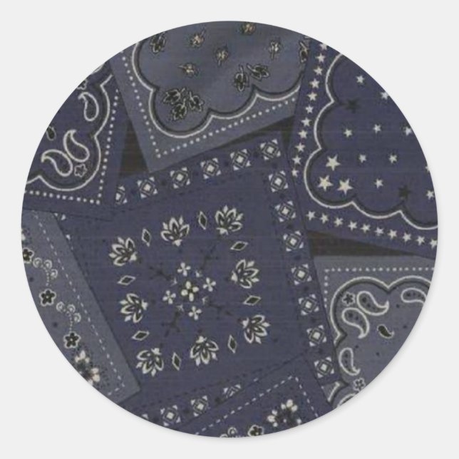 Pegatinas de Country Blue Bandana (Anverso)