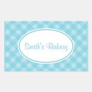 Pegatinas de Country Blue Gingham