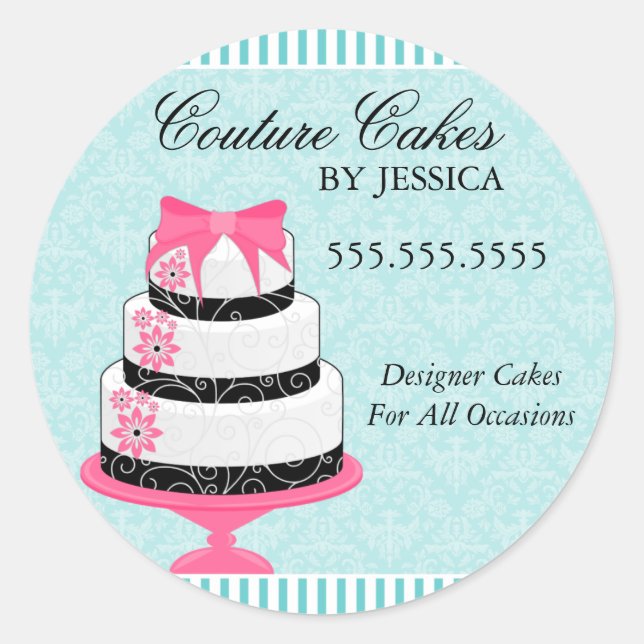 Pegatinas de Couture Cakes Aqua Bakery (Anverso)