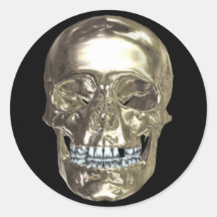 Pegatinas de cráneo cromados