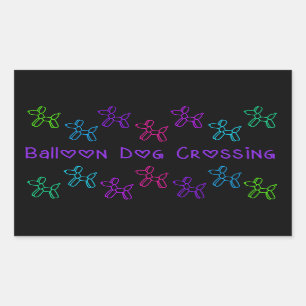 Pegatinas de cruce de perros con globos