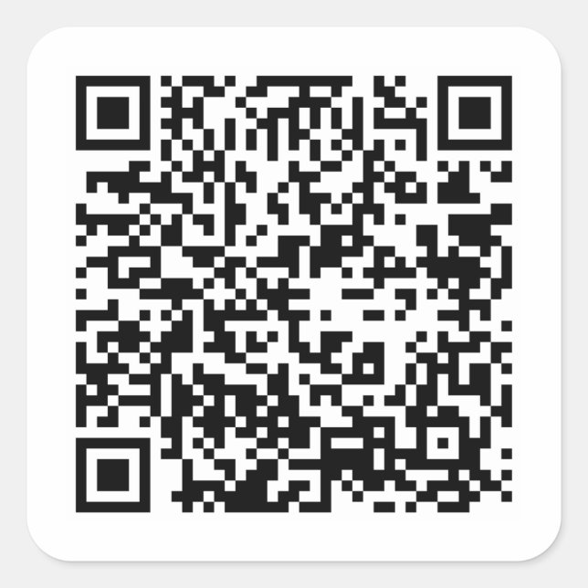 Pegatinas de cuadrado de código QR de Fancy (Anverso)