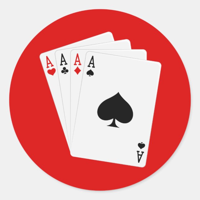 Pegatinas de cuatro Ases (Anverso)