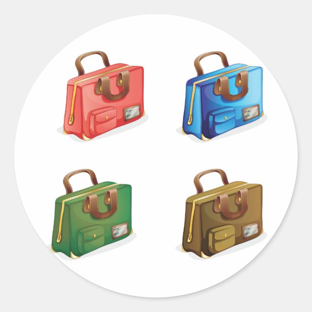 Pegatinas de cuatro maletas (Anverso)