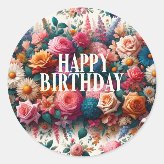 Pegatinas de cumpleaños (Anverso)