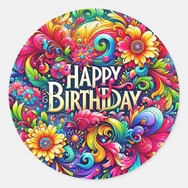 Pegatinas de cumpleaños (Anverso)