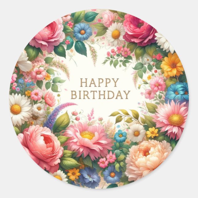 Pegatinas de cumpleaños (Anverso)