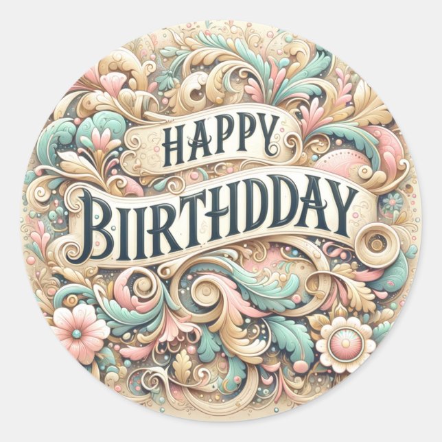 Pegatinas de cumpleaños (Anverso)