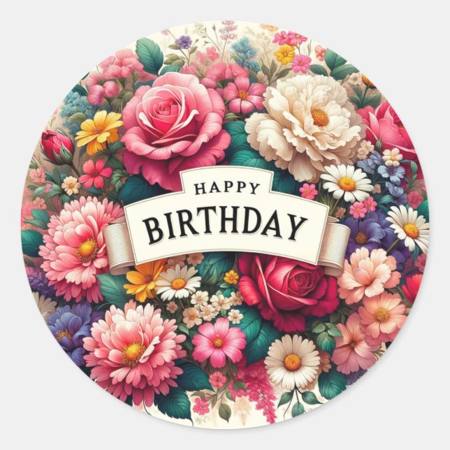 Pegatinas de cumpleaños (Anverso)