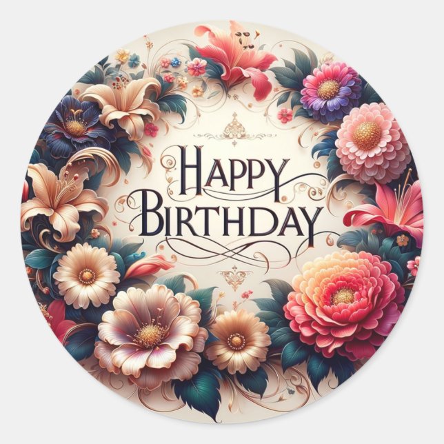 Pegatinas de cumpleaños (Anverso)