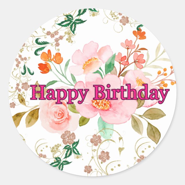 Pegatinas de cumpleaños (Anverso)