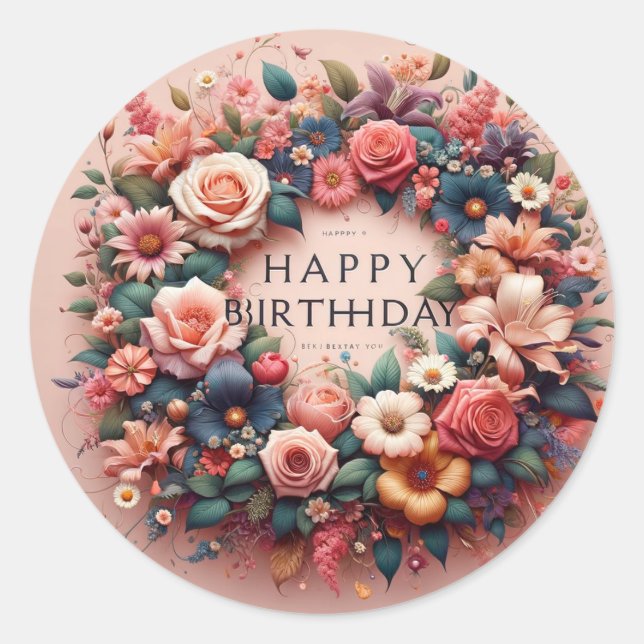 Pegatinas de cumpleaños (Anverso)