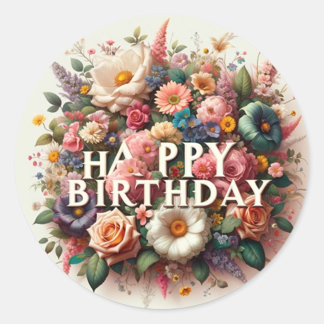 Pegatinas de cumpleaños (Anverso)