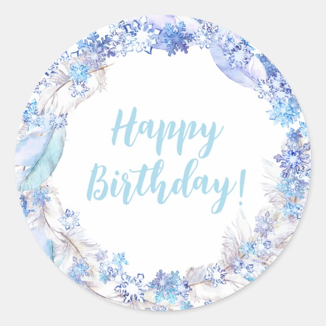 Pegatinas de cumpleaños congelados (Anverso)