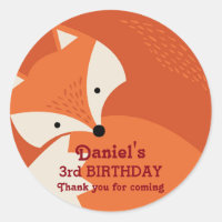 Pegatinas de cumpleaños de animales del Personaliz