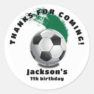Pegatinas de cumpleaños de balón de fútbol