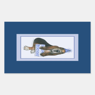 Pegatinas de cumpleaños de Basset Hound